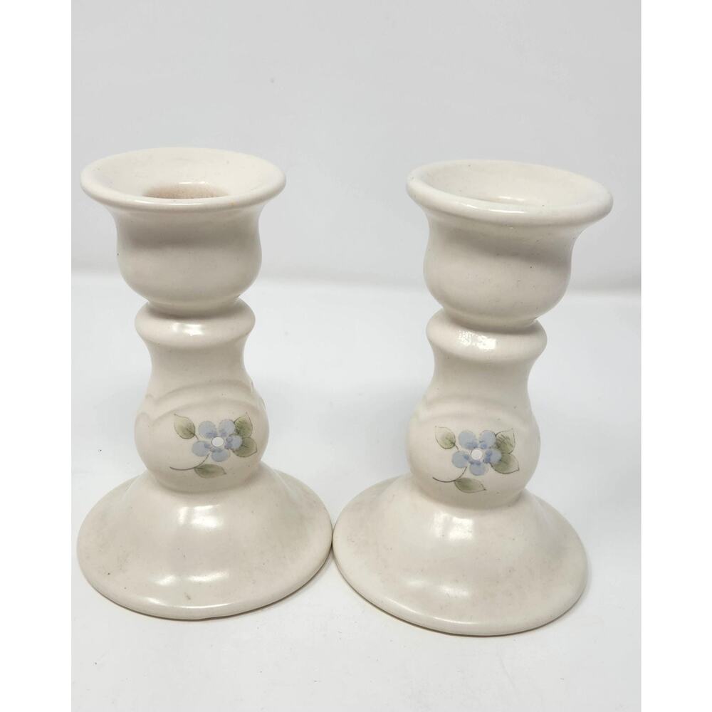 Vintage Ceramic Candlestick Holders | Farmhouse Cottage Décor | Pfaltzgraff